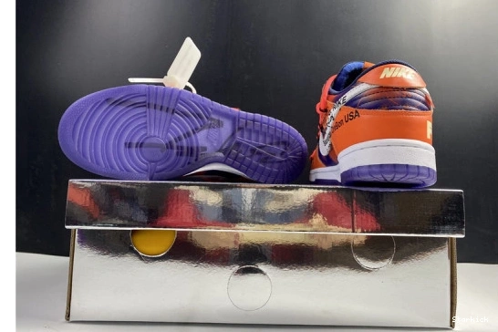 Nike  Low Perple White O-W Orange SB CT0856-801 x Dunk 0302